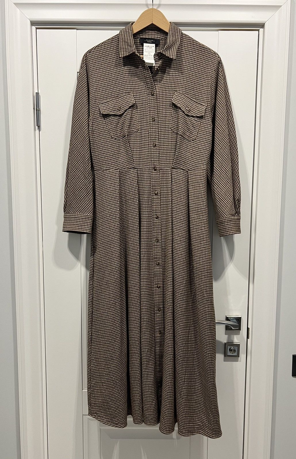 Weekend Max Mara Max Mara Weekend Otaria Patterned Wool Shirt Dress Size M / US 6-8 / IT 42-44 - 8 Thumbnail