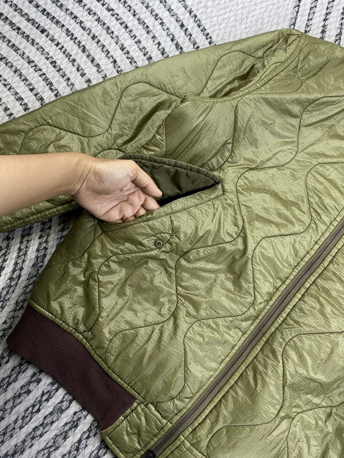 Johnbull 🔥STEAL Vintage Johnbull Japan Quilted Green Bomber Jacket Size US L / EU 52-54 / 3 - 6 Thumbnail