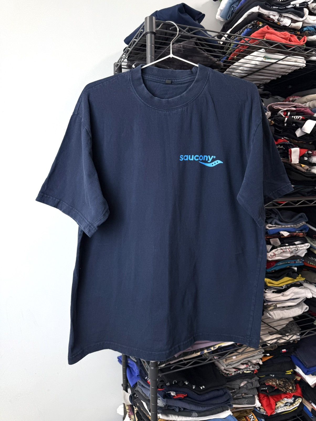 Saucony Vintage Saucony We Exist For Runners T Shirt Size US XL / EU 56 / 4 - 2 Thumbnail