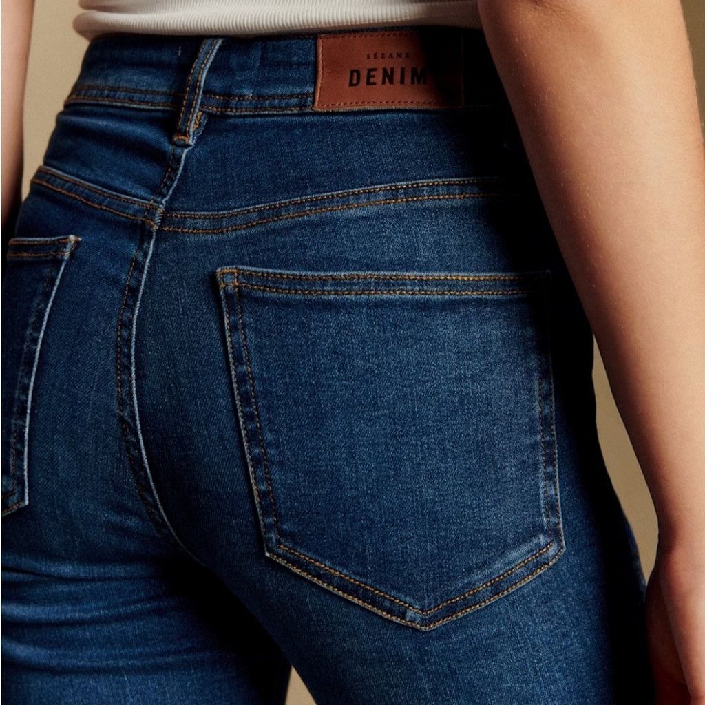 Sezane Sezane Paris Slim Parfait Dark Rinse Jeans Size 28 Size 28" / US 6 / IT 42 - 4 Thumbnail