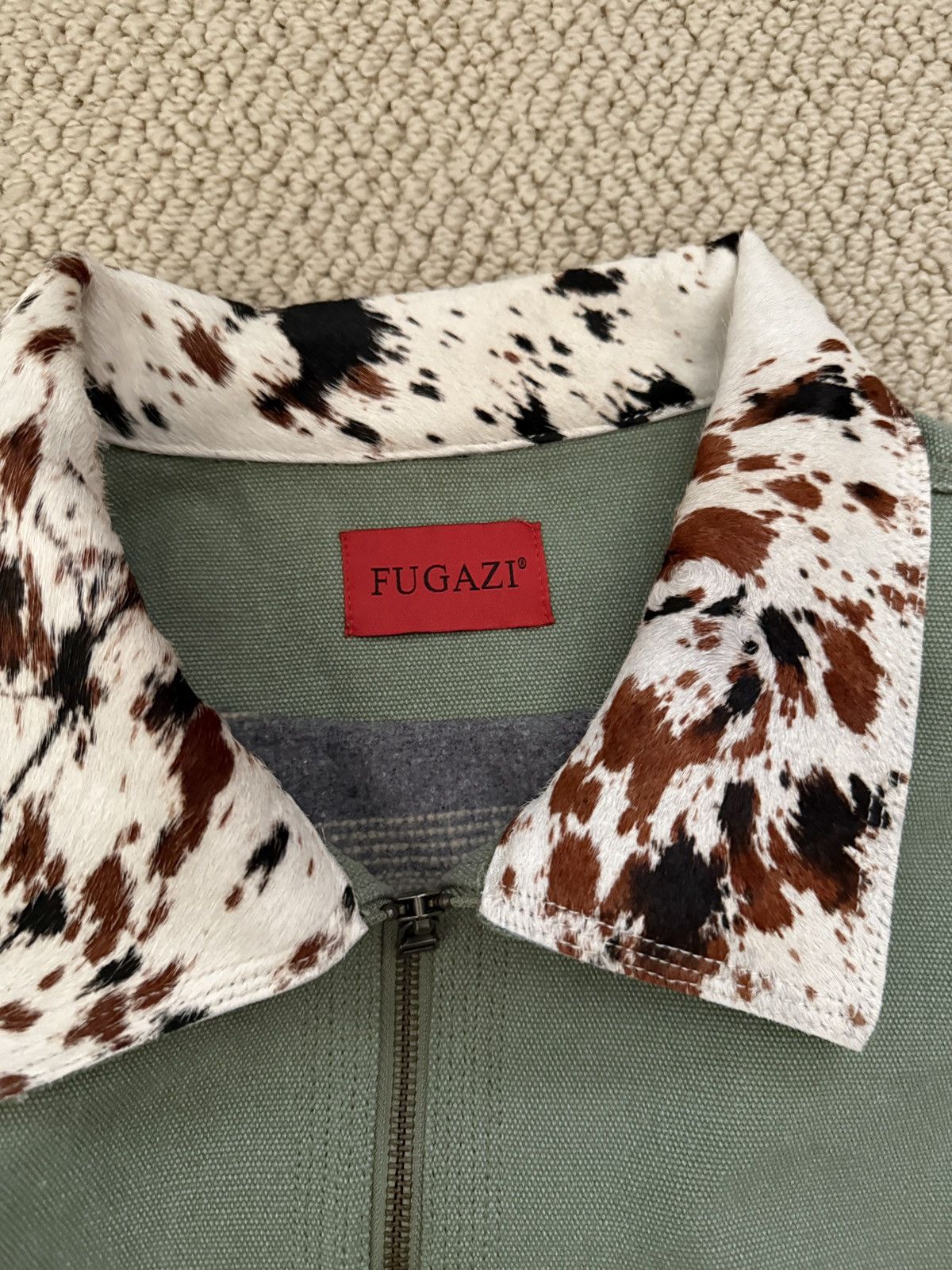 Fugazi Pony Collar Work Jacket Washed Olive Size US L / EU 52-54 / 3 - 3 Thumbnail