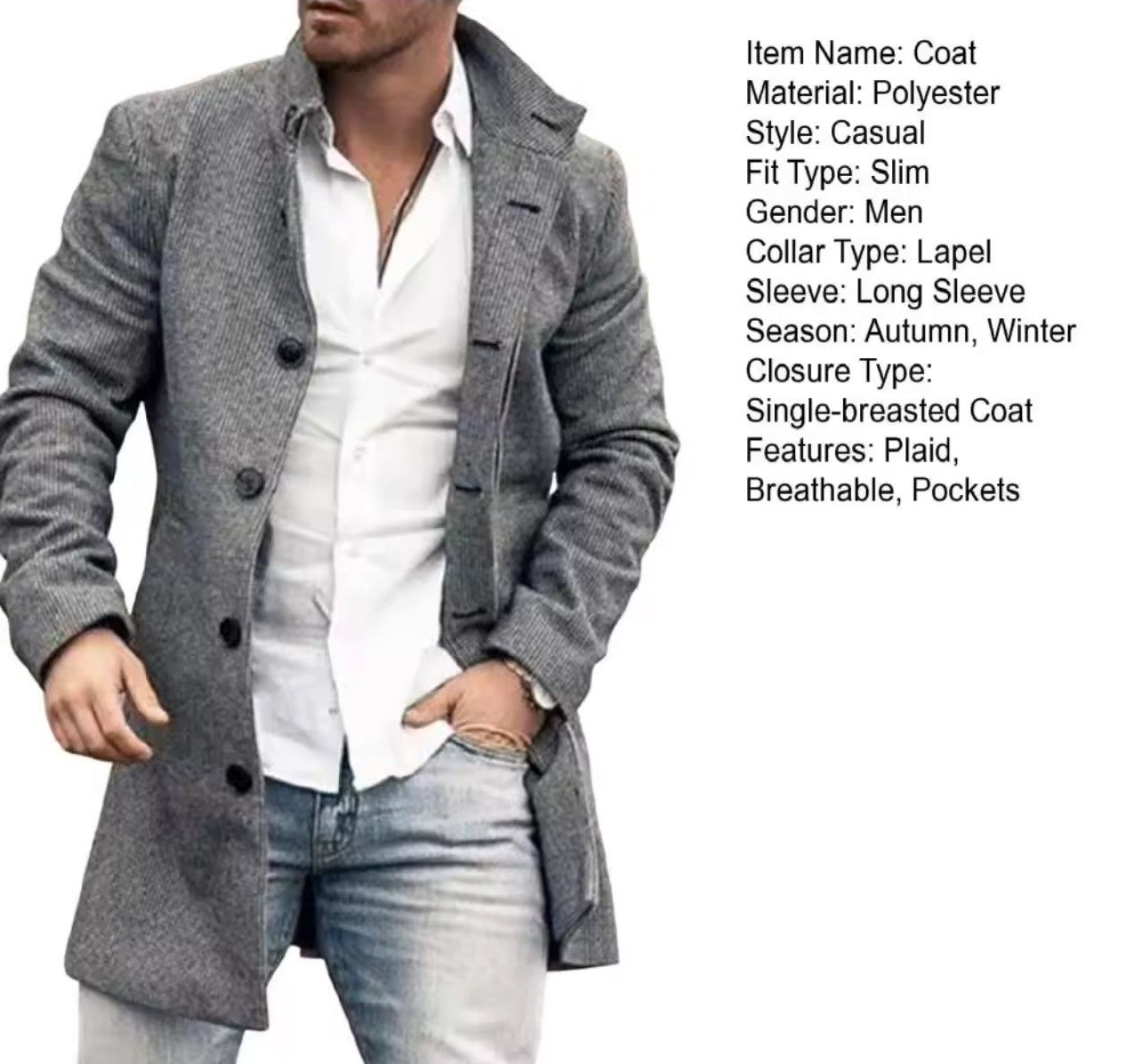 Japanese Brand Overcoat Styles Design Size US M / EU 48-50 / 2 - 3 Thumbnail