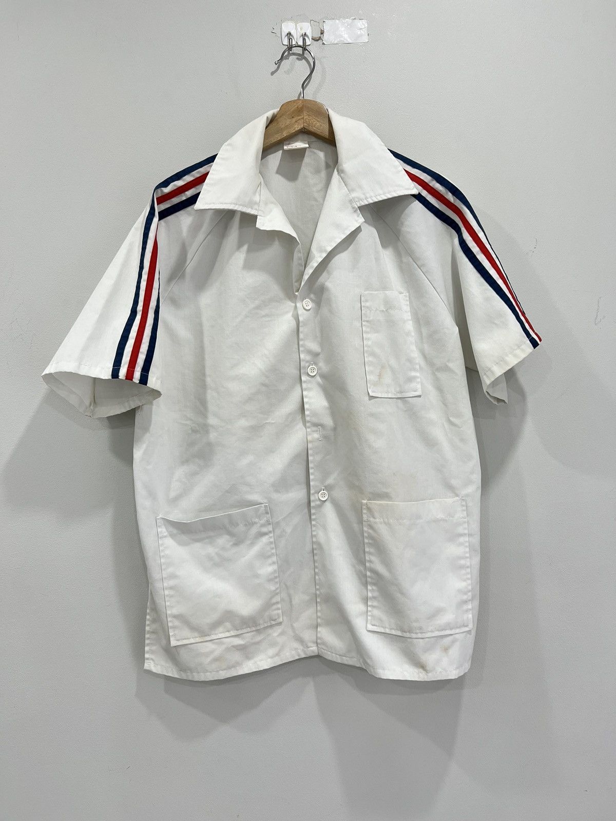 Jantzen × Vintage Vintage Janzten Shirt Striped Polo Button Shirt Size US L / EU 52-54 / 3 - 1 Thumbnail