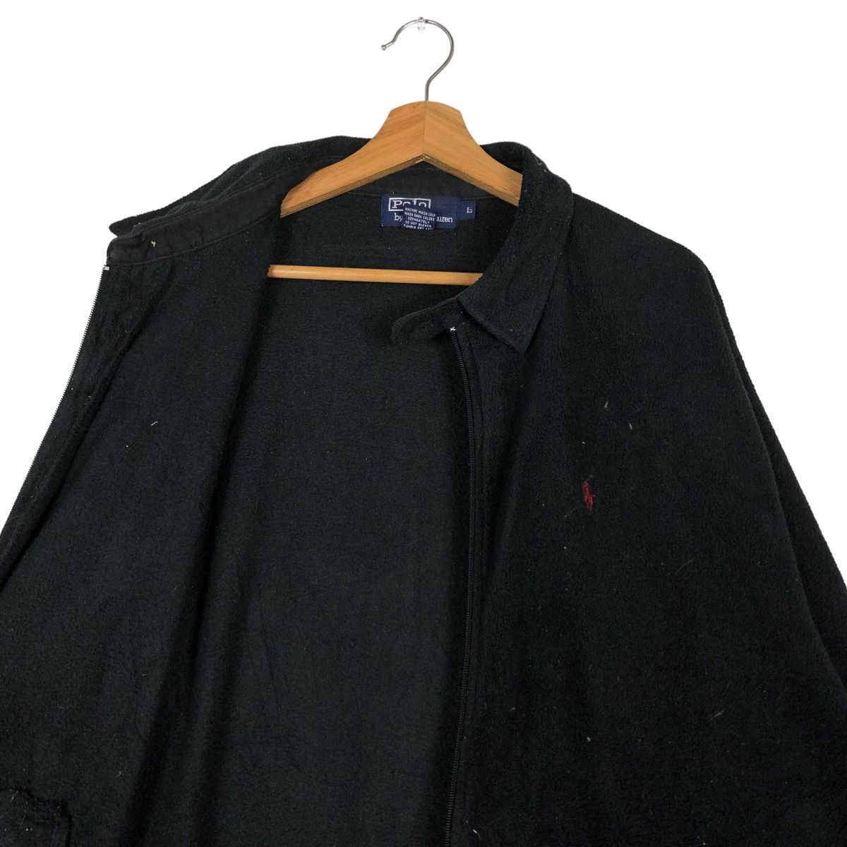 Polo Ralph Lauren 🔥BLACK VINTAGE FLEECE JACKET ZIPPER POLO RALPH LAUREN Size US L / EU 52-54 / 3 - 13 Thumbnail