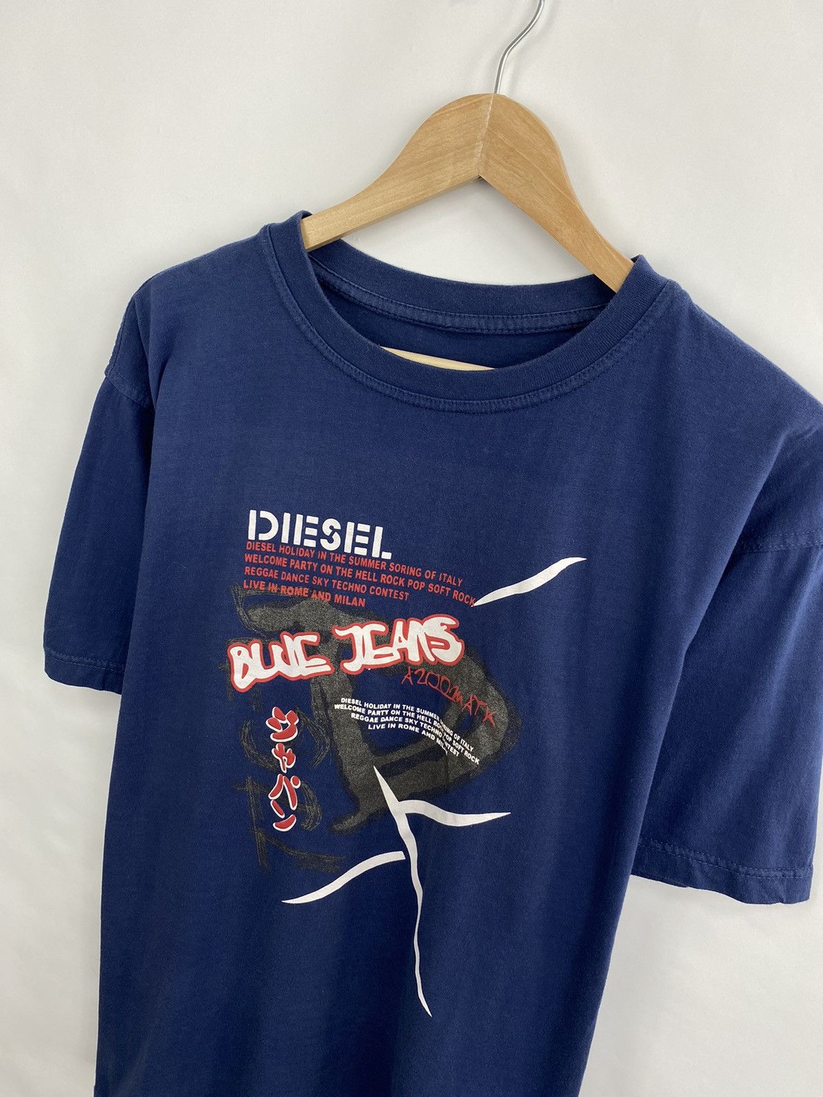 Diesel × Japanese Brand 🇯🇵 Vintage 90s Diesel Japan Big Logo T-Shirt Retro Rare Y2K Size US L / EU 52-54 / 3 - 5 Thumbnail