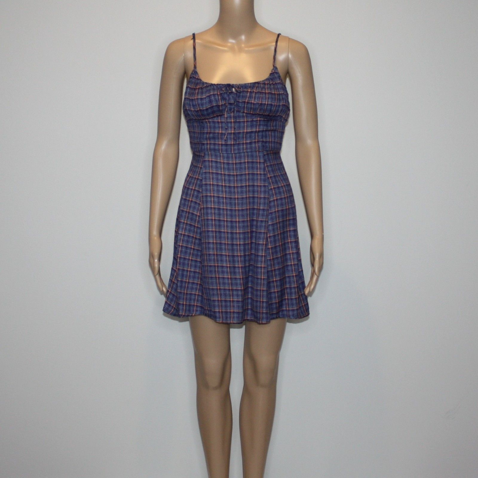 Urban Outfitters BDG Kamaryn Tie Front Plaid Minidress Dress in size XS Size XS / US 0-2 / IT 36-38 - 3 Thumbnail