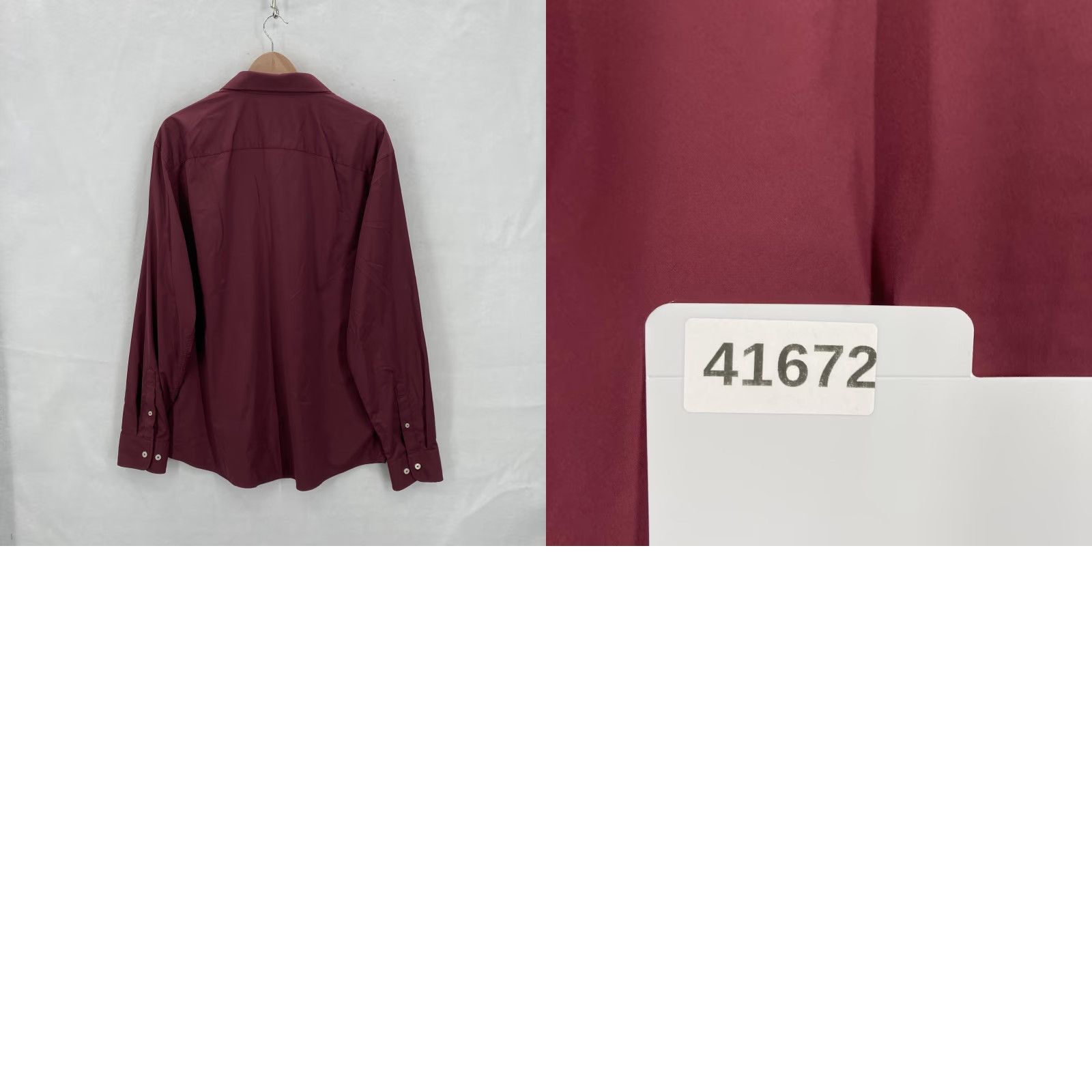 UNTUCKit UNTUCKit Shirt Mens 2XL Burgundy Gironde Slim Fit Button Up Long Sleeve Stretch Size US XXL / EU 58 / 5 - 9 Thumbnail