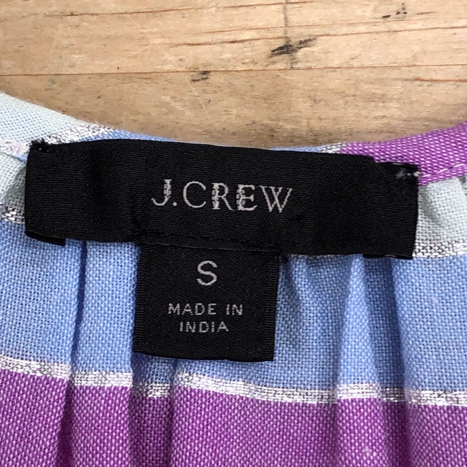 J.Crew J Crew Size S Top Peasant Metallic Pastel Stripe Oversized Size S / US 4 / IT 40 - 12 Thumbnail