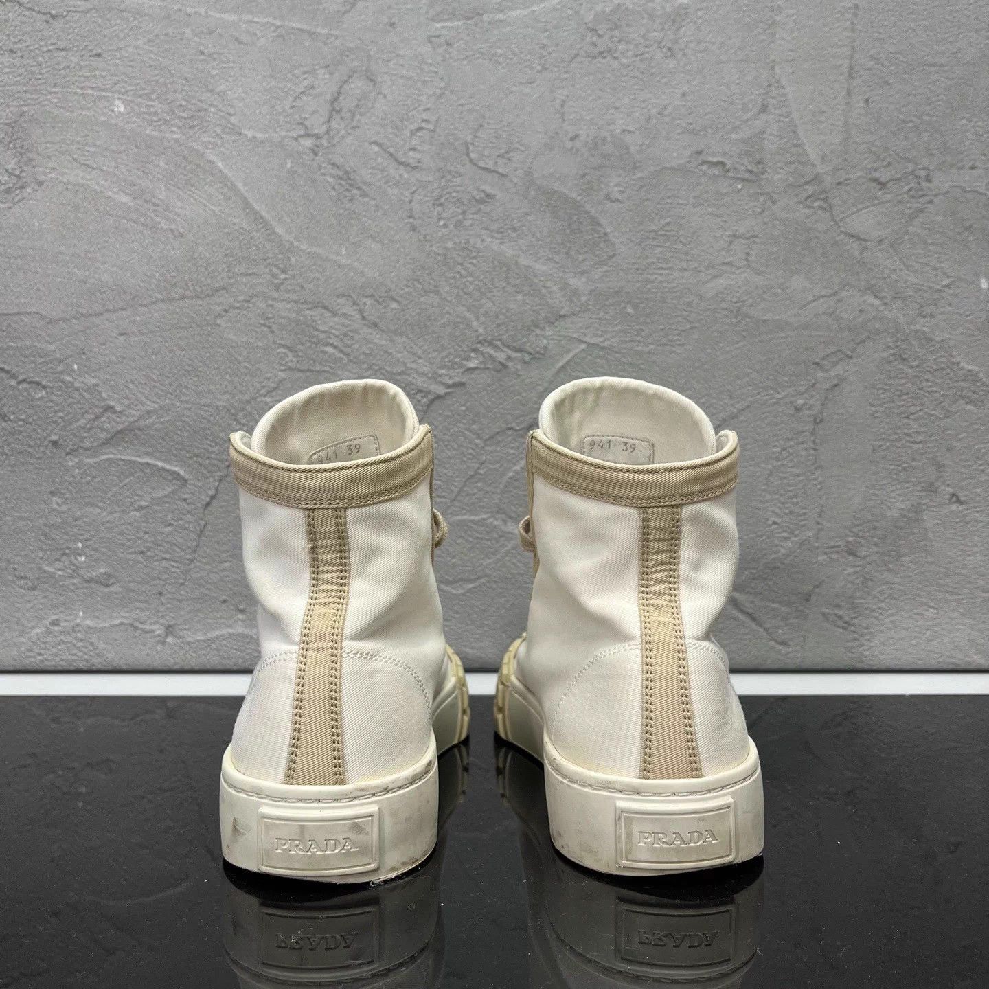 Prada PRADA High-Top Biscuit Sneakers EU39 95 New Size US 8 / IT 38 - 5 Thumbnail