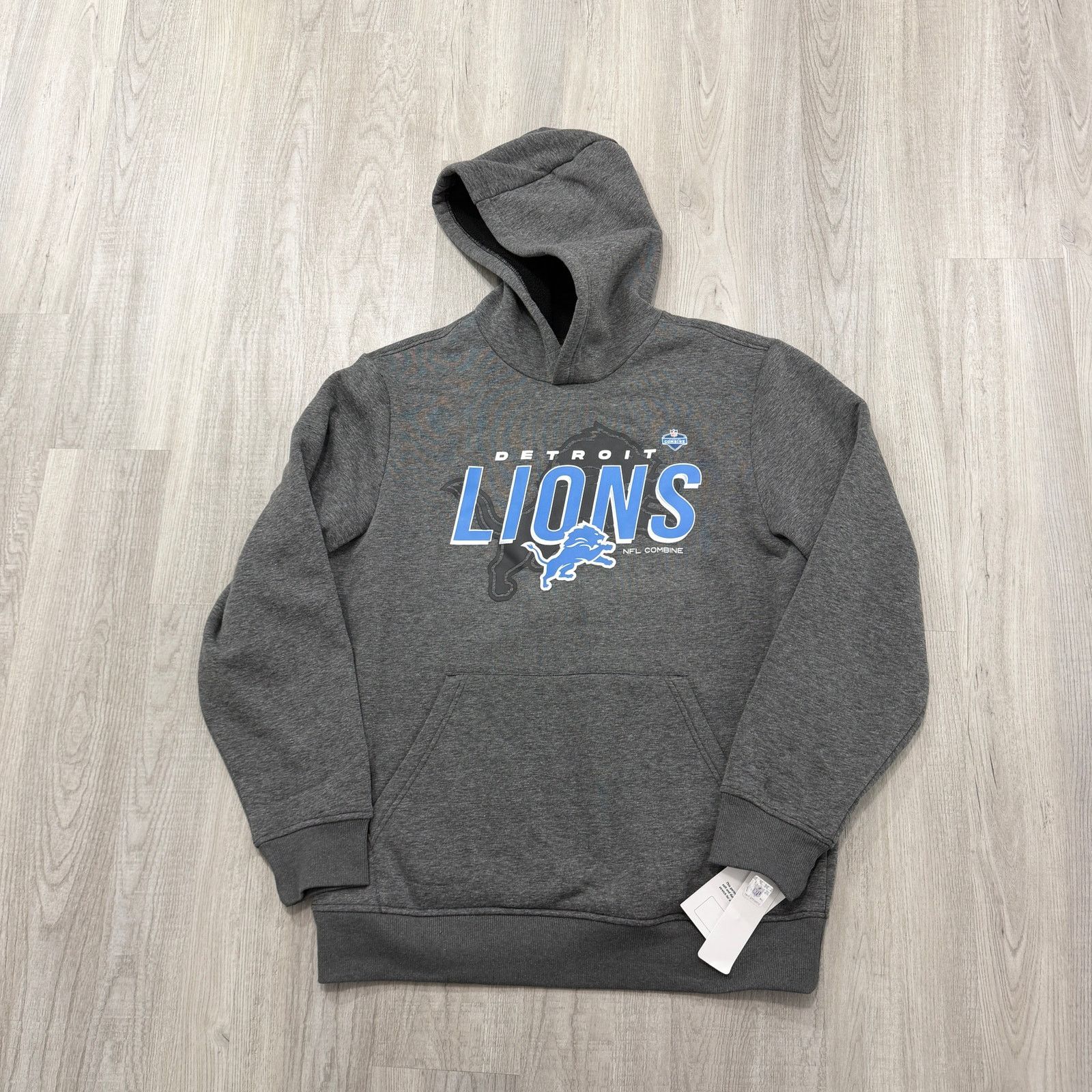 NFL Detroit Lions Scouting Combine Hoodie Large Gray Blue NEW Size US L / EU 52-54 / 3 - 1 Thumbnail