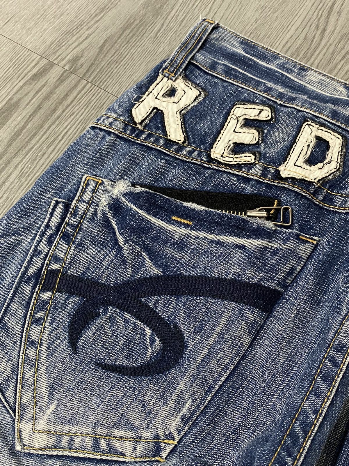 Hysteric Glamour Japan Red Pepper Smiley x Peace Patchwork Jeans Size US 34 / EU 50 - 17 Thumbnail