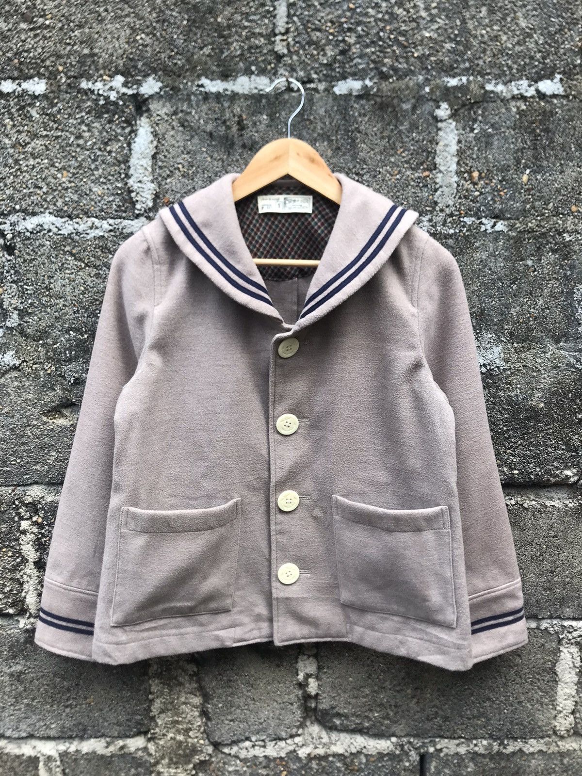 image of Military Rivet & Surge Marine Smock Button Jacket in Soft Peach, Men's (Size Large)