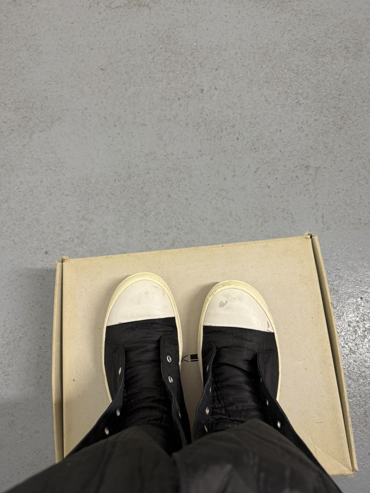 Rick Owens Drkshdw Rick Owens Drkshdw Laceless High Ramones With Box Size US 11 / EU 44 - 13 Thumbnail