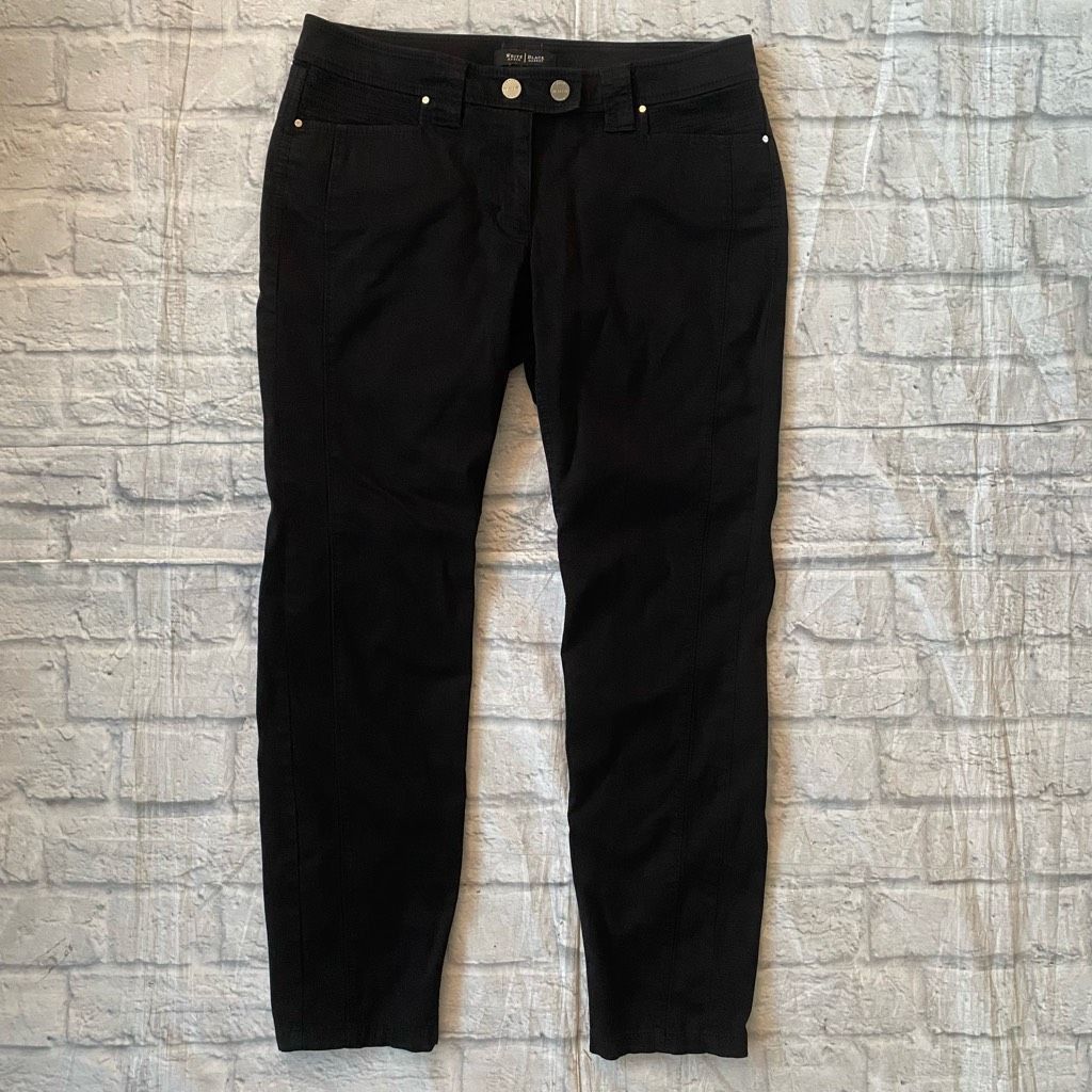 White House Black Market White House black market Noir women 8 crop pants w/zipper ba Size 30" / US 8 / IT 44 - 1 Thumbnail