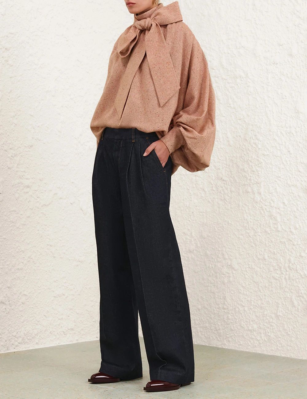 Zimmermann oc11z0725 Illustration Melange Blouse in Light Pink Size M / US 6-8 / IT 42-44 - 8 Thumbnail