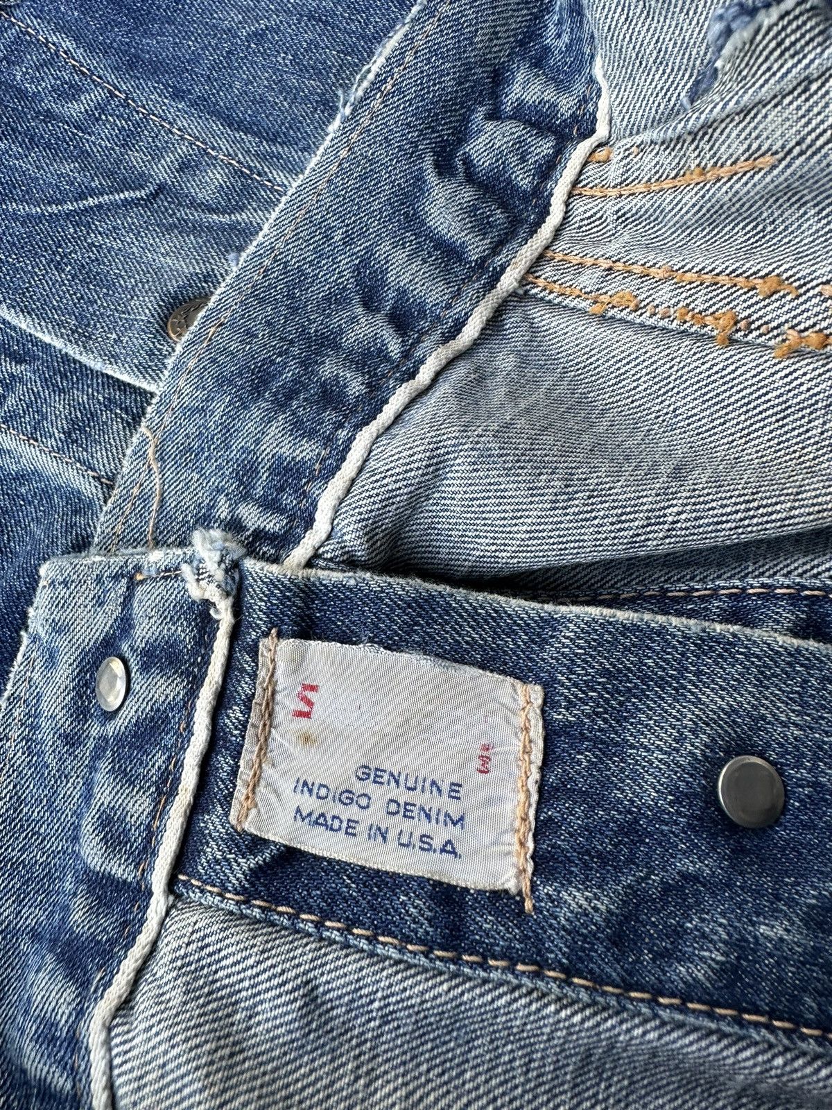 Sears Vintage 70s Sears selvedge rusty wash denim jacket Size US S / EU 44-46 / 1 - 9 Thumbnail