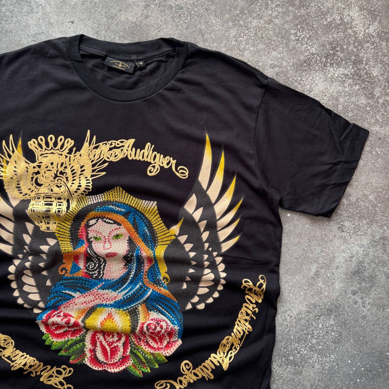 Christian Audigier Christian Audigier (Ed Hardy) Rhinestones Y2K T-Shirt Size US M / EU 48-50 / 2 - 5 Thumbnail