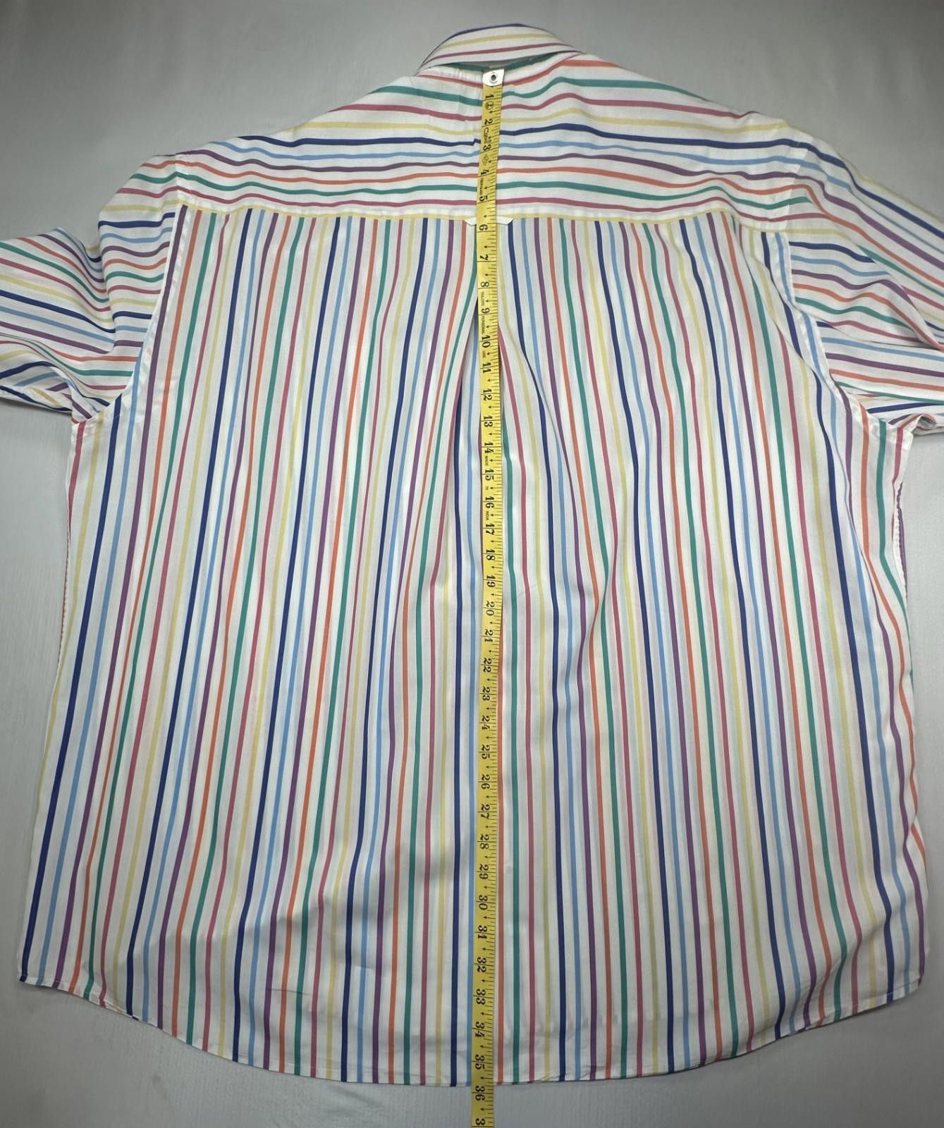 Monet MINE Striped Long Sleeve Button Down Shirt Multicolored 3XB Size US XXL / EU 58 / 5 - 5 Thumbnail