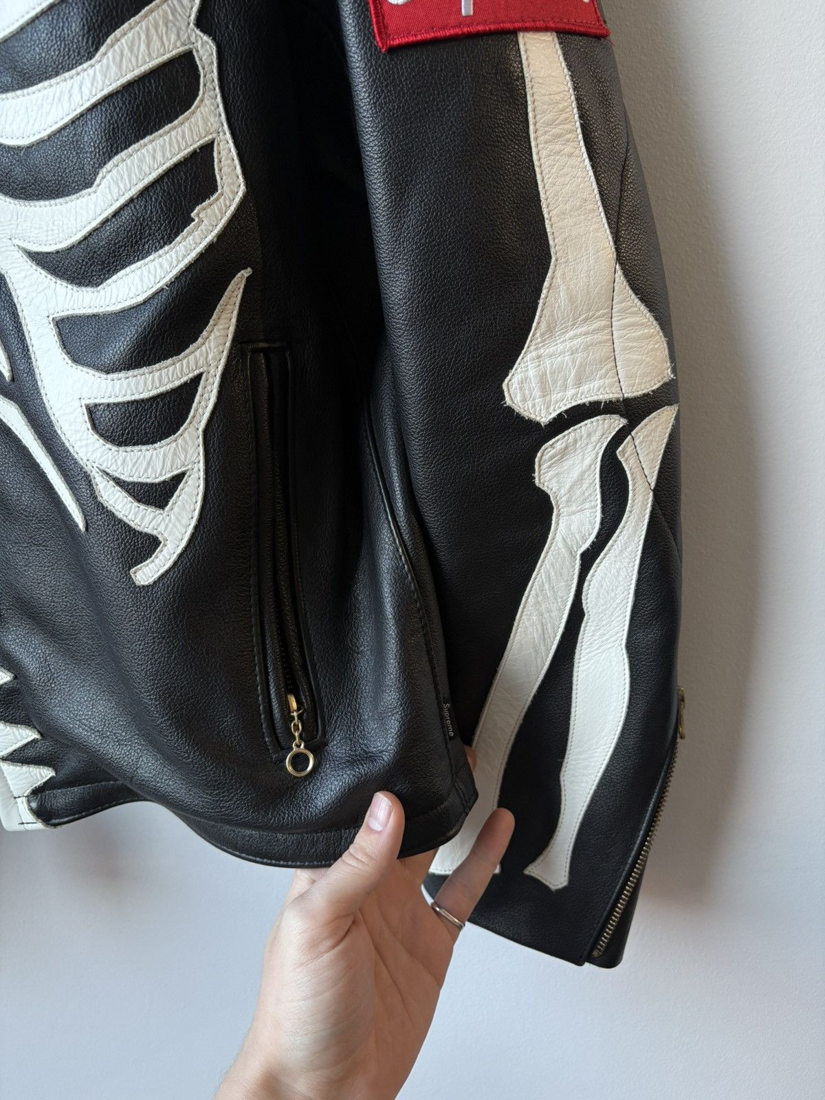Supreme × Vanson Leathers Supreme X Vanson leathers SS17 "bones" leather jacket Size US L / EU 52-54 / 3 - 9 Thumbnail