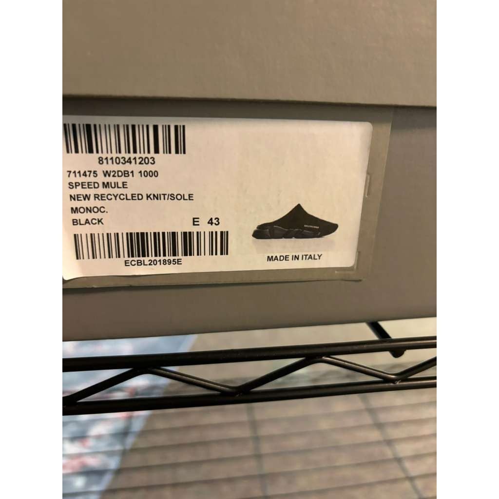 Balenciaga o1rshd1 Q:3 / New Recycled Knit/Sole Speed Mule Slipper Size US 10 / EU 43 - 22 Thumbnail