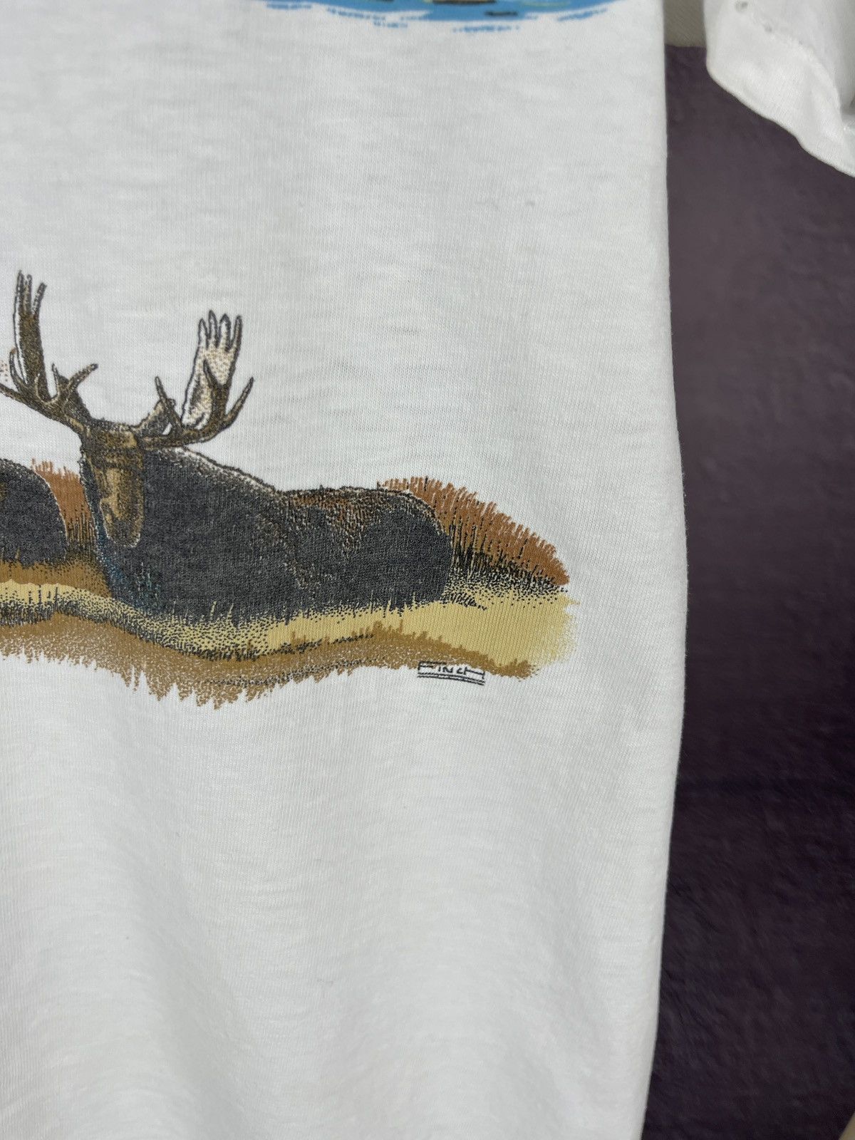 Vintage Vintage 1987 Harlequin NG Moose tee shirt made in USA Size US M / EU 48-50 / 2 - 6 Thumbnail