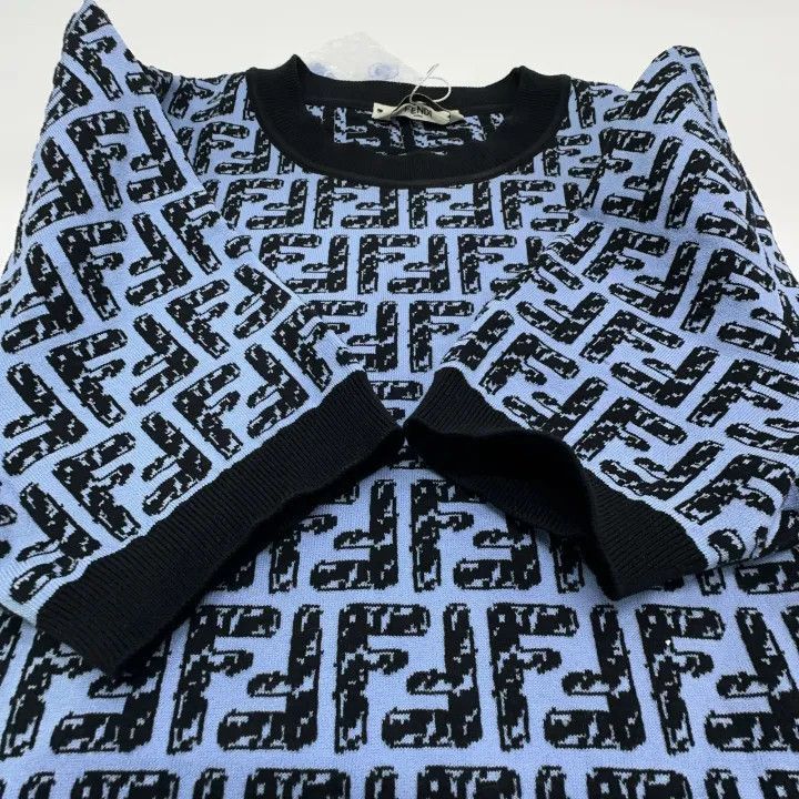 Fendi Fendi Logo Printed Short Sleeve Knit Top -2507 Size M / US 6-8 / IT 42-44 - 8 Thumbnail