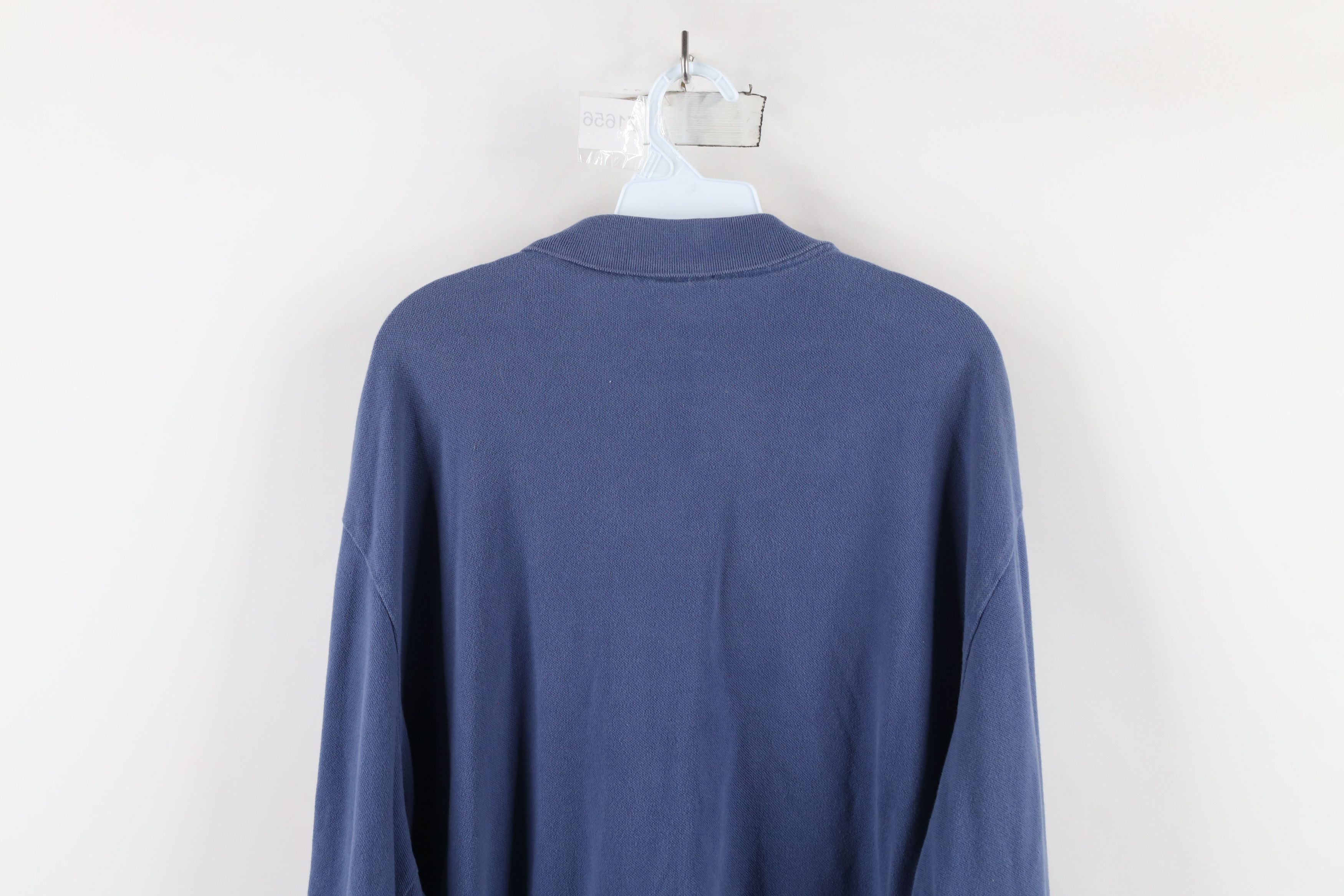 Ralph Lauren × Vintage Vintage 90s Ralph Lauren Long Sleeve Rugby Polo Shirt Blue Size US XXL / EU 58 / 5 - 10 Thumbnail