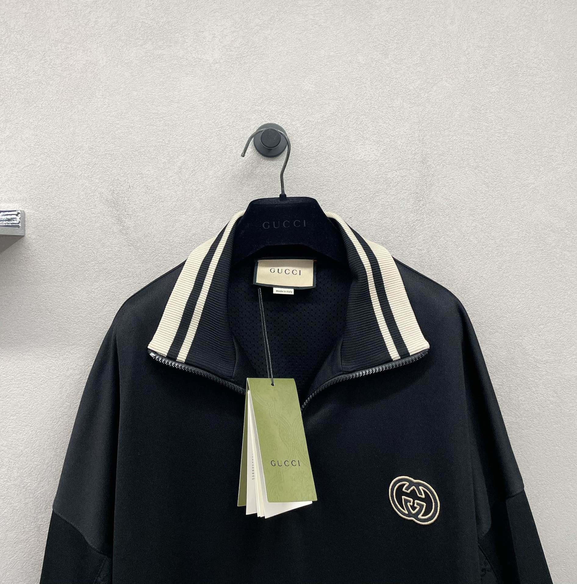 Gucci Gucci New black embroidered letter sweatshirt 2501-Nextarro Size US XL / EU 56 / 4 - 4 Thumbnail