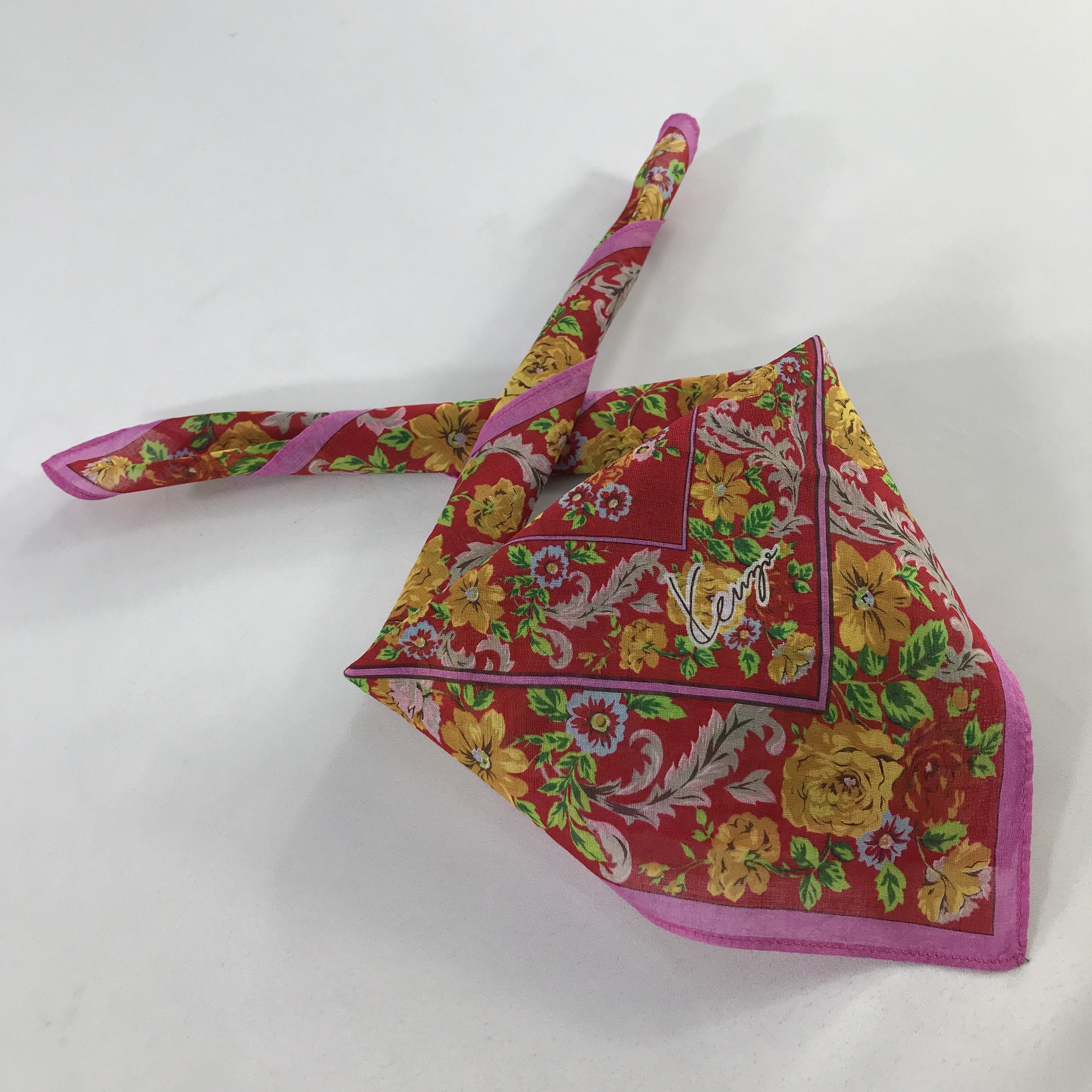 Kenzo × Vintage Kenzo Bandana / Handkerchief / Neckerchief - S1062 Size ONE SIZE - 4 Thumbnail