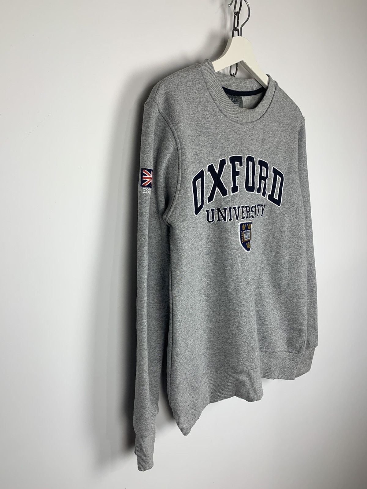 Oxxford Clothes Oxford University Sweatshirt Crewneck Center Logo Gray M Size US M / EU 48-50 / 2 - 5 Thumbnail