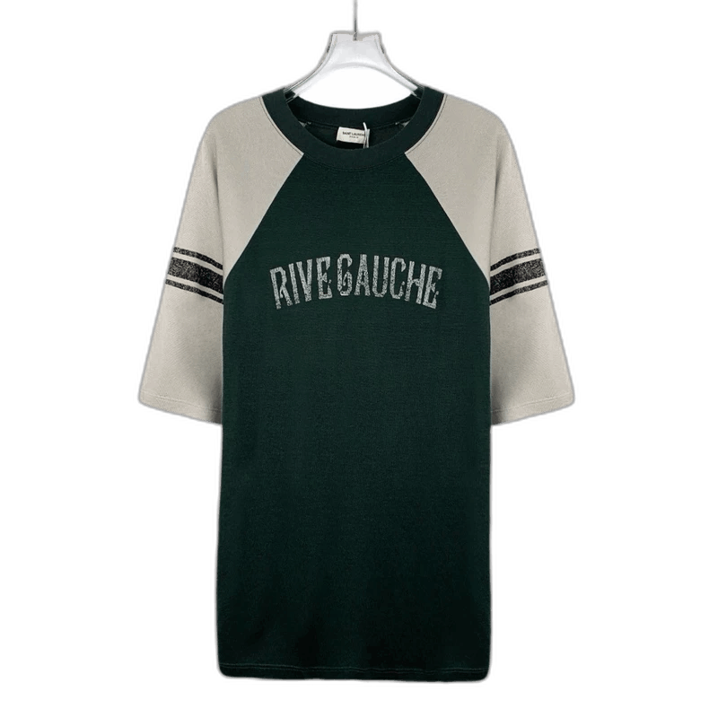 Saint Laurent Color-Block Cotton T-Shirt