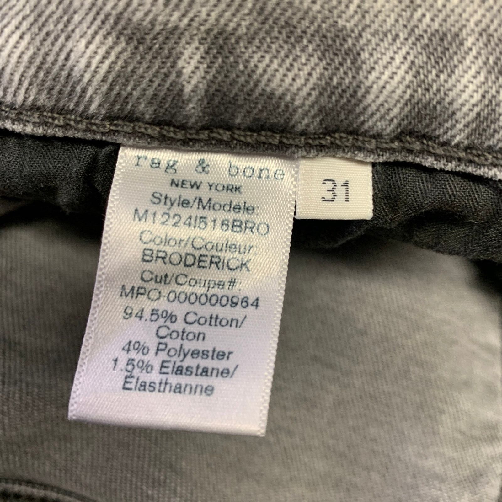 Rag & Bone RAG & BONE Size 31 Grey Wash Cotton Blend Skinny Jeans Size US 31 - 6 Thumbnail