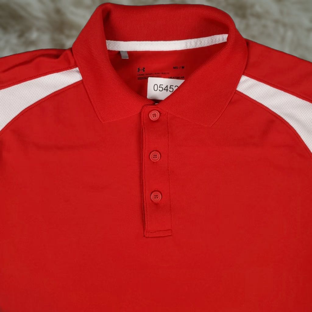 Under Armour Under Armour Polo Shirt Mens Size Medium Red Golf Casual Short Sleeve Shirt Size US M / EU 48-50 / 2 - 1 Thumbnail