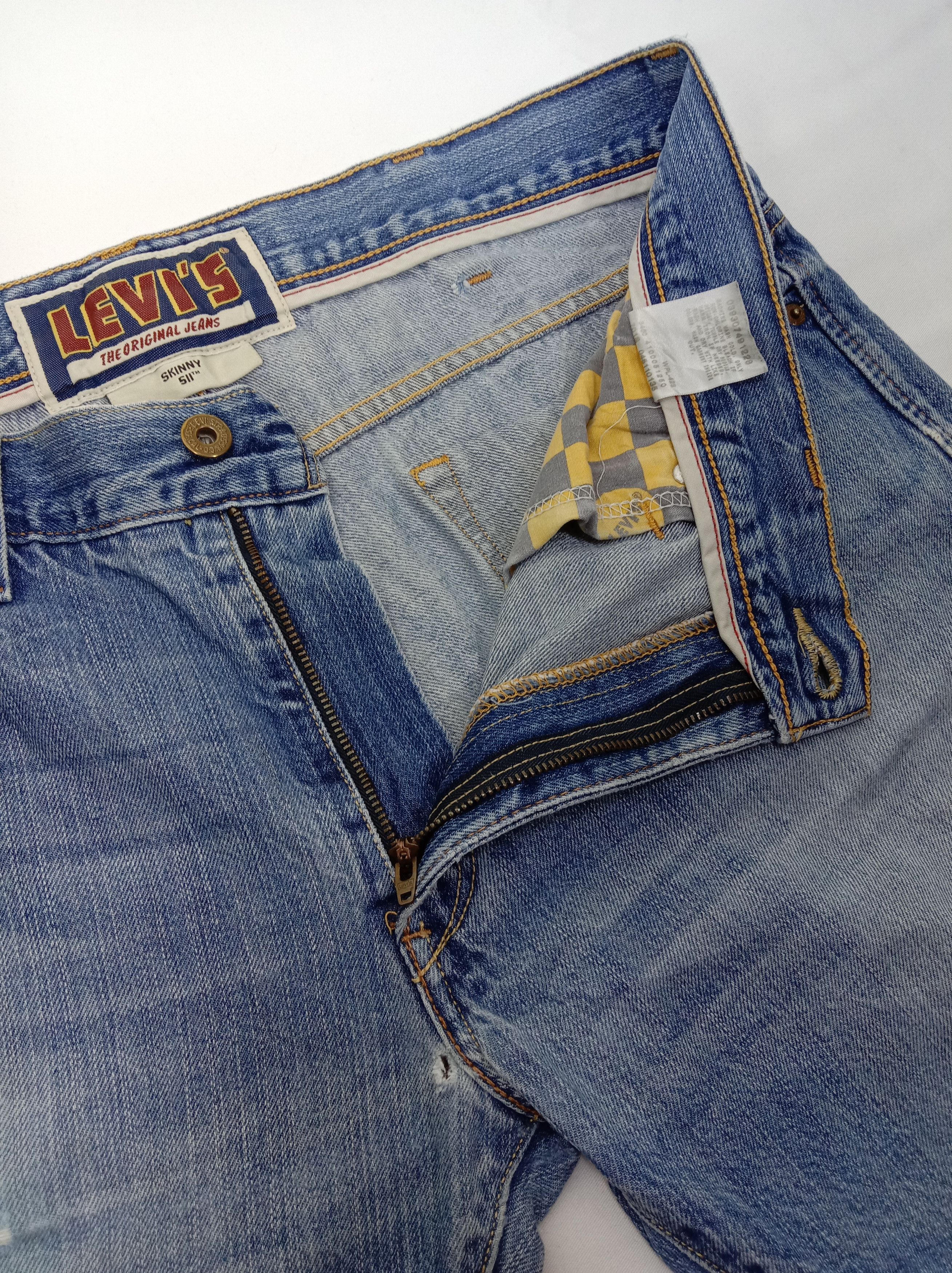 Levi's Vintage Levi's 511 Skinny Jeans Blue Wash Denim Size US 38 / EU 54 - 9 Thumbnail