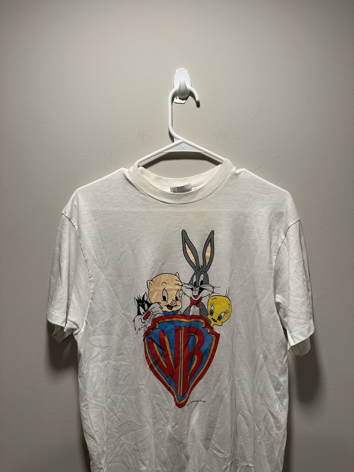 Jerzees × Vintage × Warner Bros Vintage t-shirt Warner Bros 1985 Size US S / EU 44-46 / 1 - 2 Thumbnail