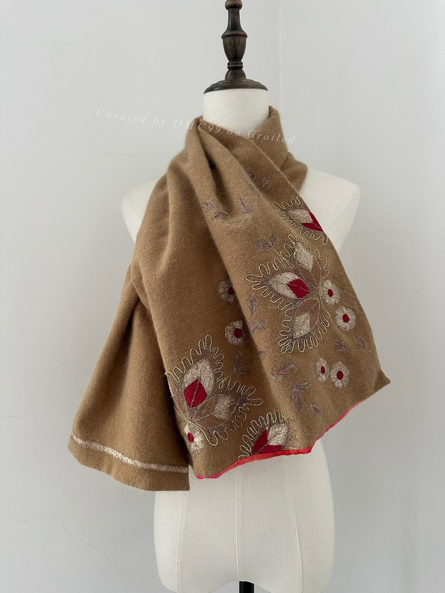 Dries Van Noten Dries Van Noten 90s Embroidered Wool Scarf Size ONE SIZE - 1 Thumbnail