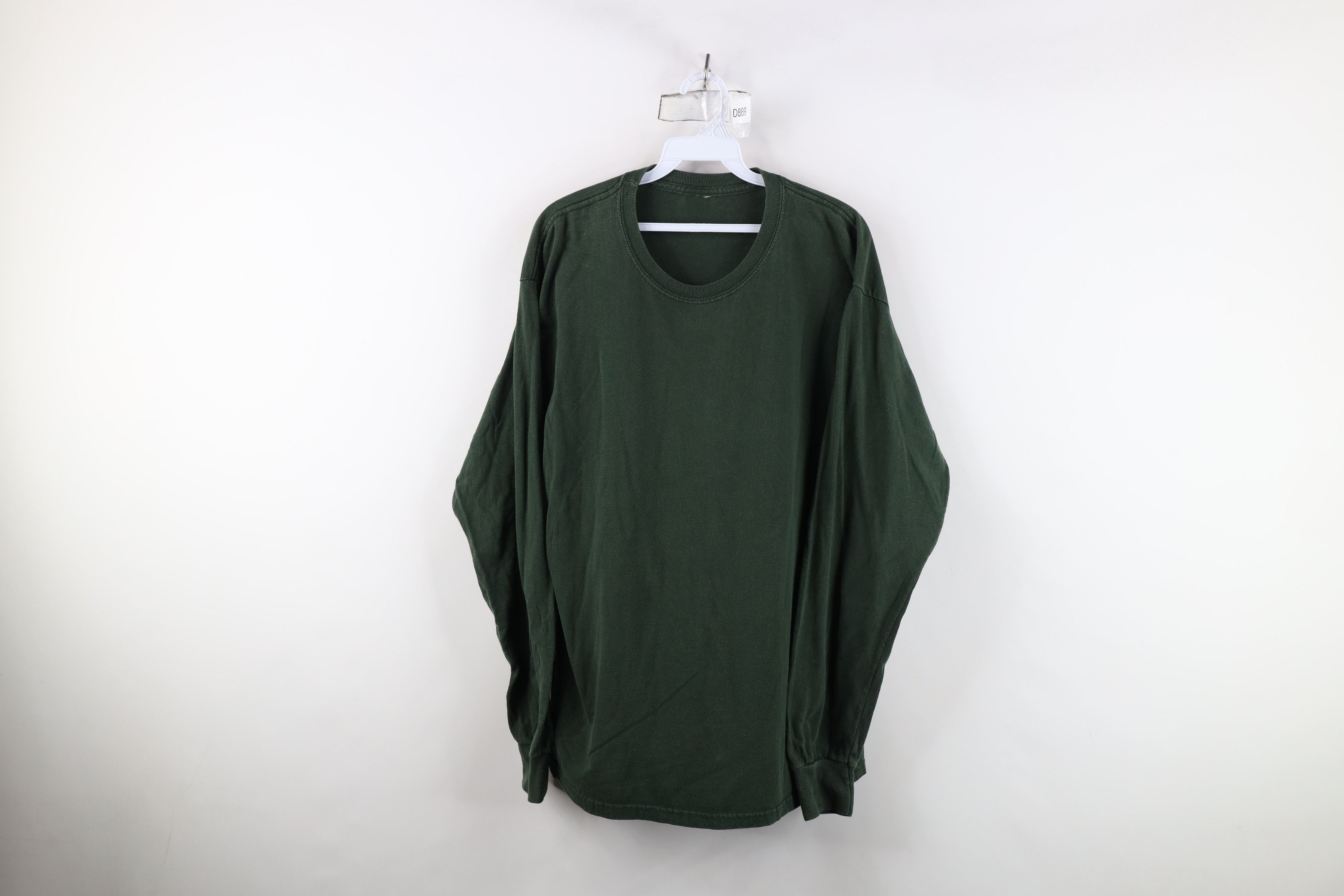 Vintage Vintage 90s Streetwear Cotton Long Sleeve T-Shirt Green Size US L / EU 52-54 / 3 - 1 Thumbnail
