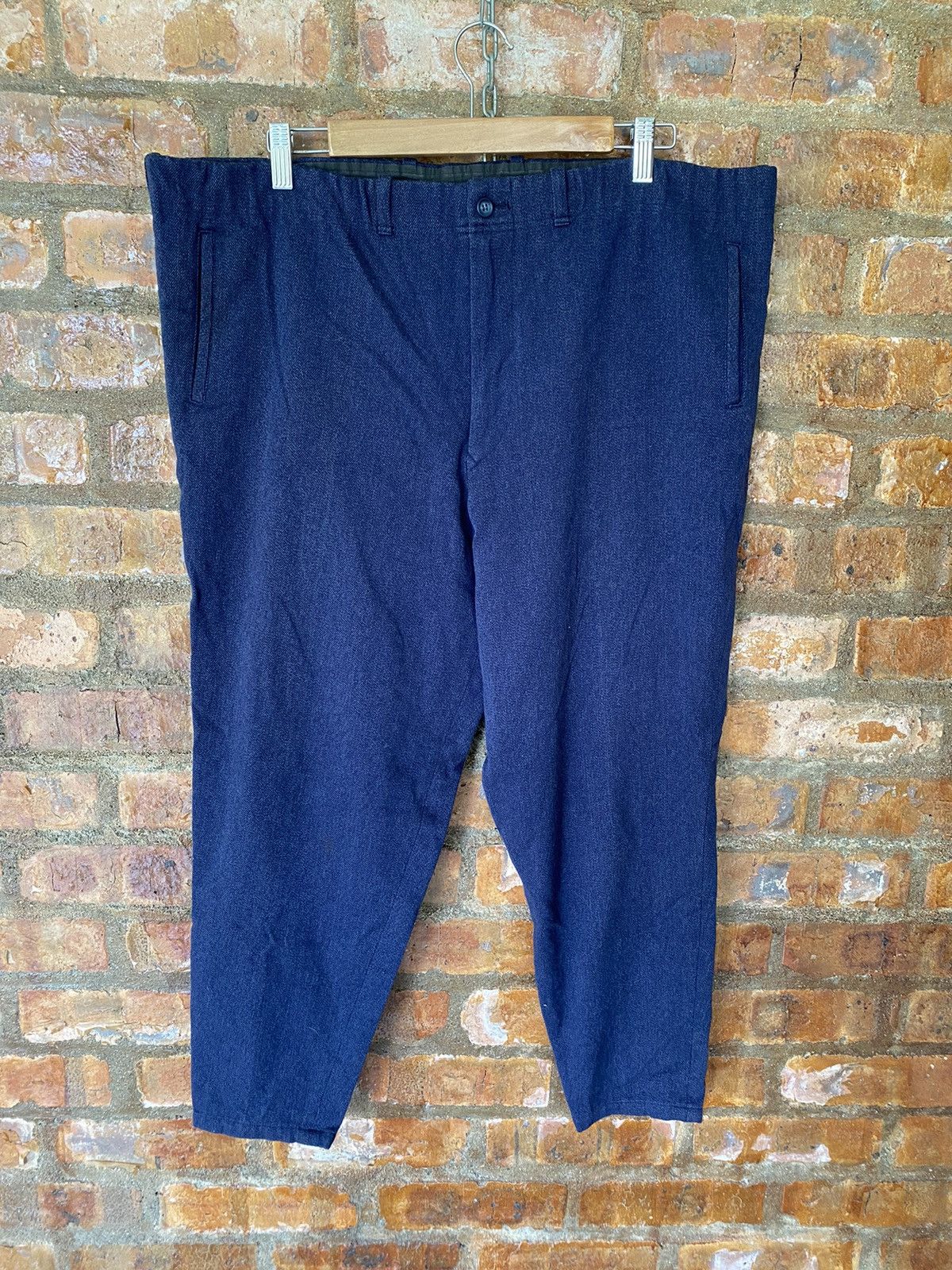 Yohji Yamamoto 1980s Y’S Wool Linen crop pants Size 38" / US 16 / IT 52 - 2 Thumbnail