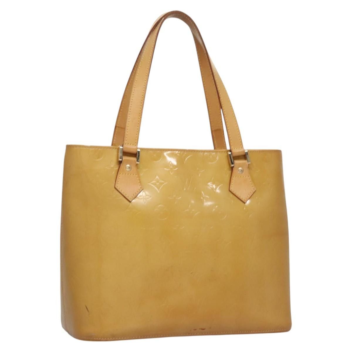 Louis Vuitton LOUIS VUITTON Monogram Vernis Houston Hand Bag Beige M91004 Size ONE SIZE - 1 Thumbnail