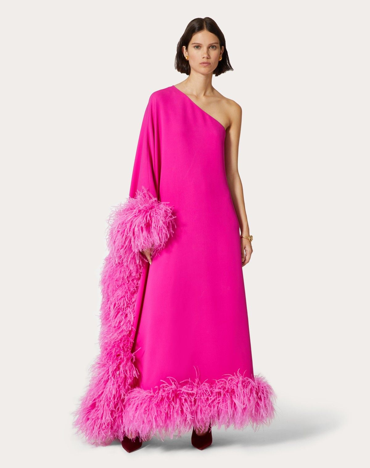 Valentino o1s1wg110525 Cady Couture Dress in Pink Size XS / US 0-2 / IT 36-38 - 4 Thumbnail