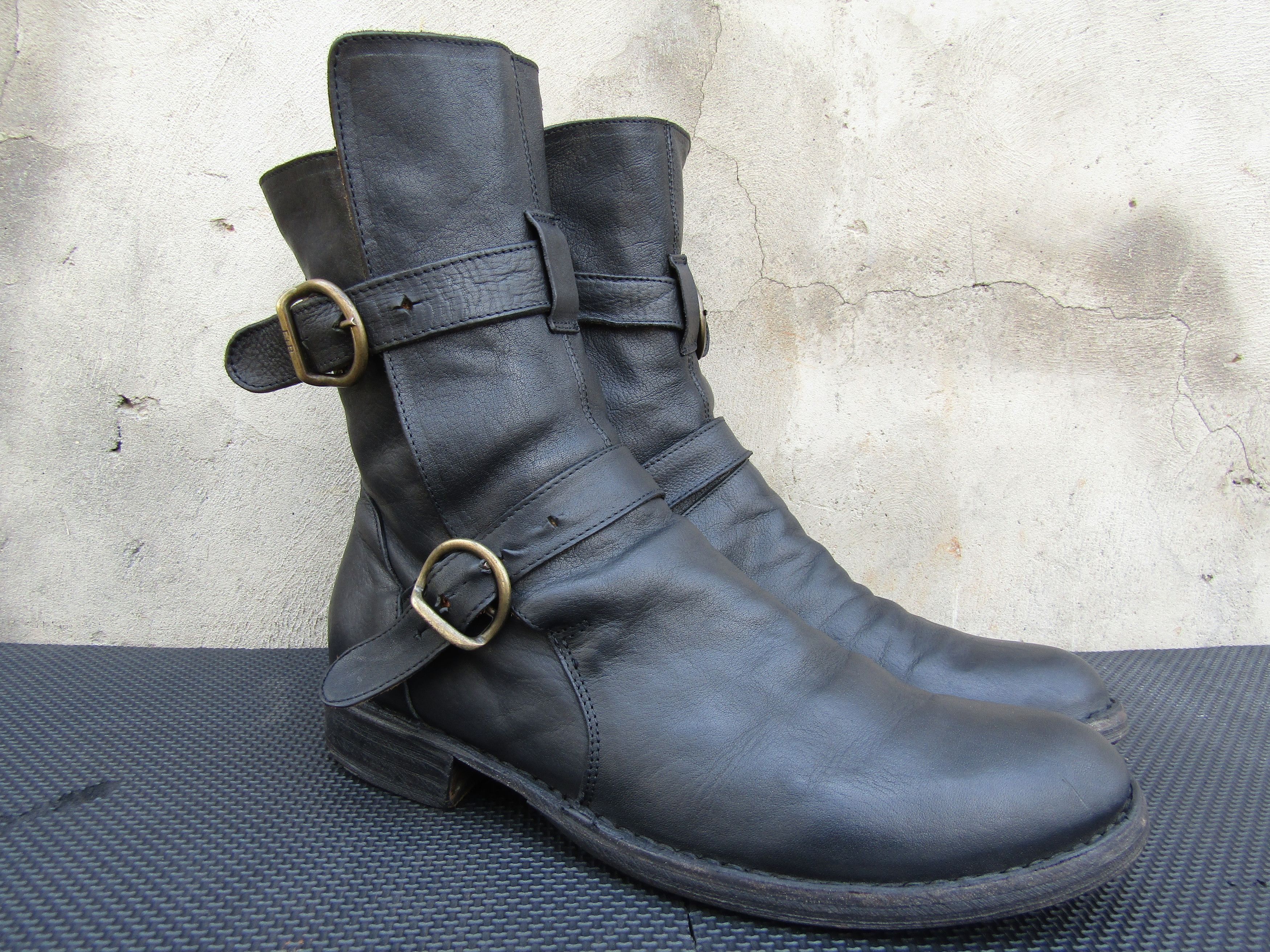 Fiorentini + Baker Fiorentini+Baker ETERNITY Leather Moto 2 Strap w Buckle Size US 11 / IT 41 - 3 Thumbnail