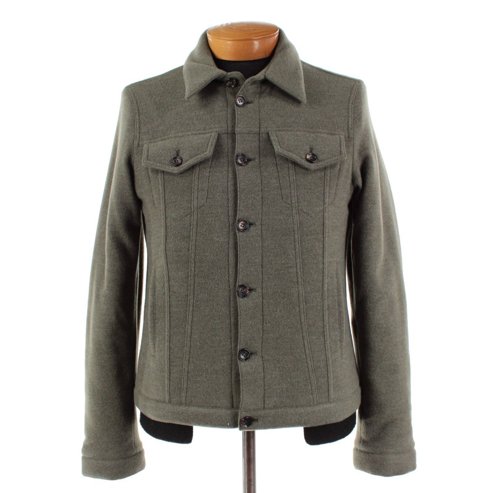Luciano Barbera Luciano Barbera Jacket Size M US In Green Wool Size US M / EU 48-50 / 2 - 1 Thumbnail
