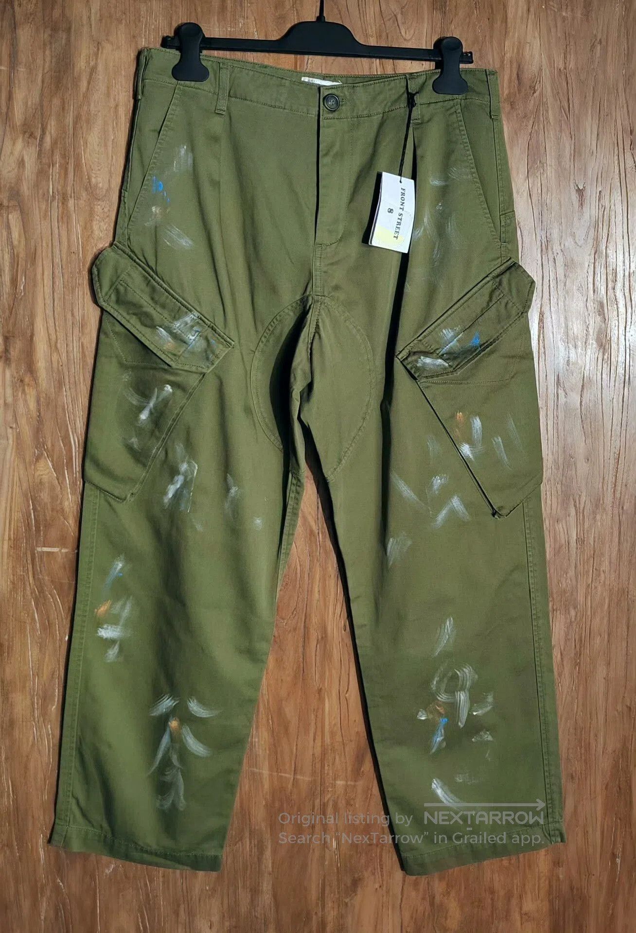 Japanese Brand Front Street Cargo Pants in Green. Size US 28 / EU 44 - 1 Thumbnail