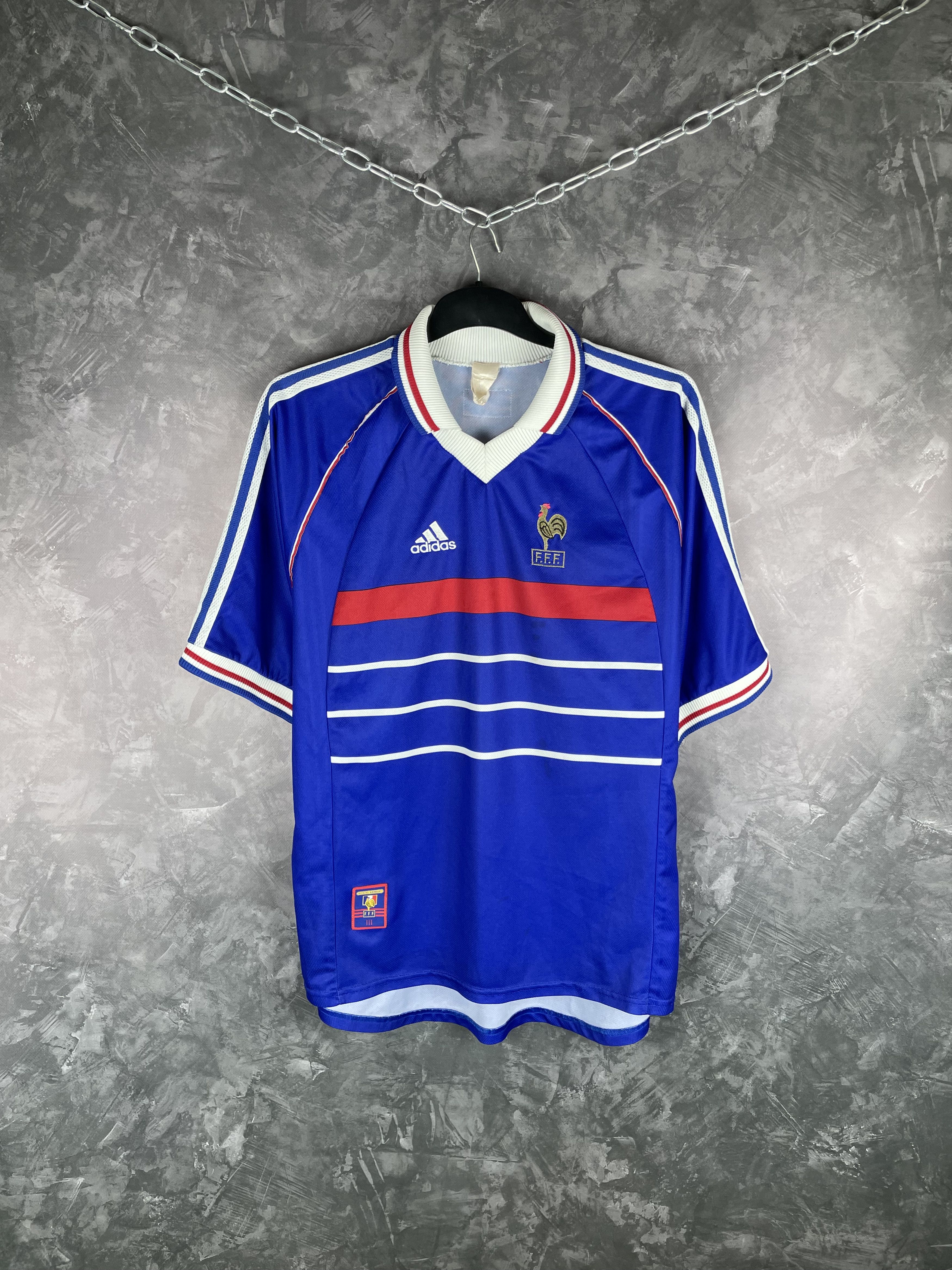 Vintage Adidas 1998 France National Team Soccer Jersey Mens Sz 2024 XL World Cup FFF