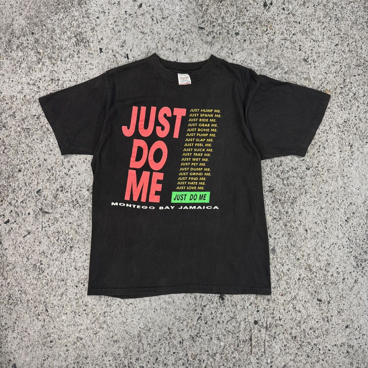 Vintage 90s Just Do Me Sex Tee Faded Thrashed Pornstar ERD Grunge Size US L / EU 52-54 / 3 - 1 Thumbnail