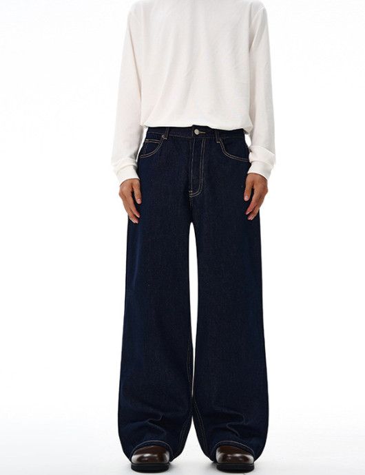 Japanese Brand American high street men's loose straight-leg baggy jeans Size US 32 / EU 48 - 1 Thumbnail