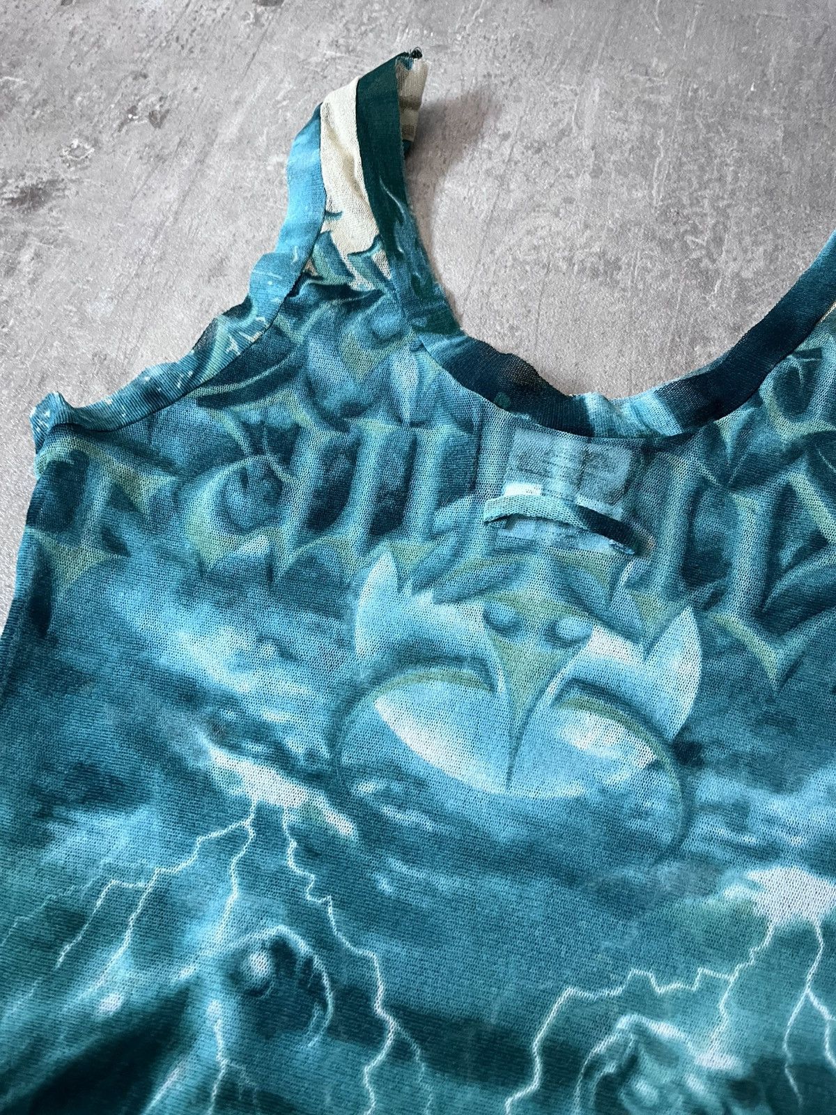 Jean Paul Gaultier Jean Paul Gaultier S/S 2001 Satan tatto mesh tank top Size US L / EU 52-54 / 3 - 8 Thumbnail