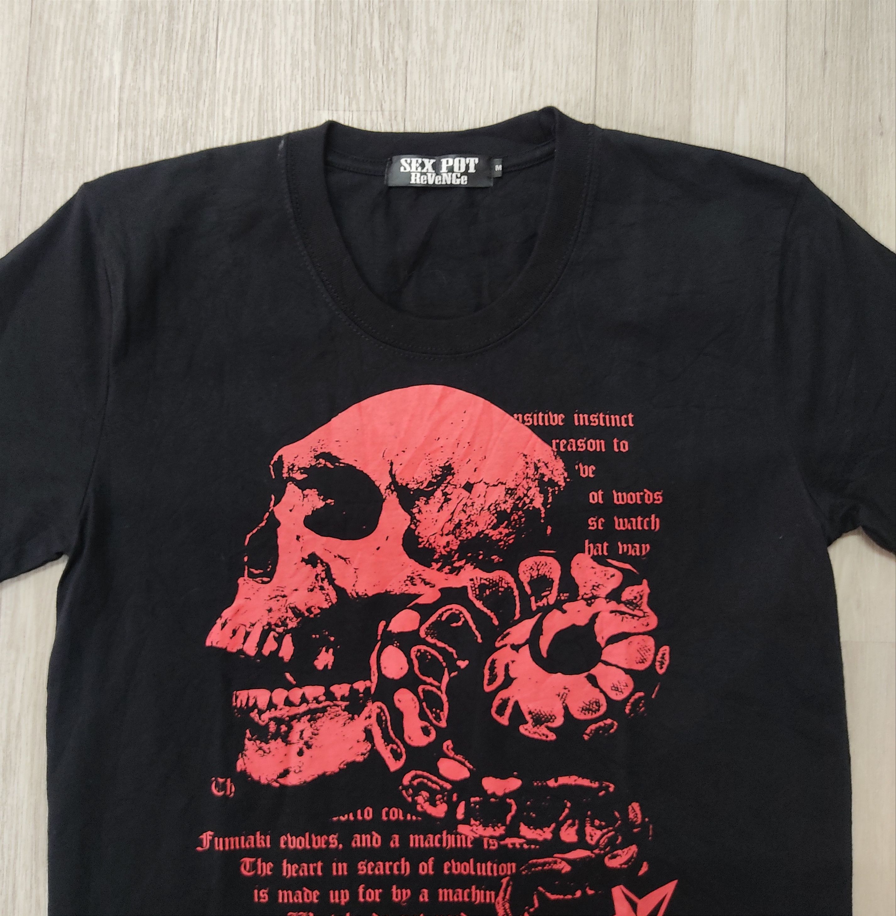 If Six Was Nine × Japanese Brand × Punk and Yo SEX POT REVENGE Punk Rock Gothic Skull T-shirt Size US M / EU 48-50 / 2 - 6 Thumbnail