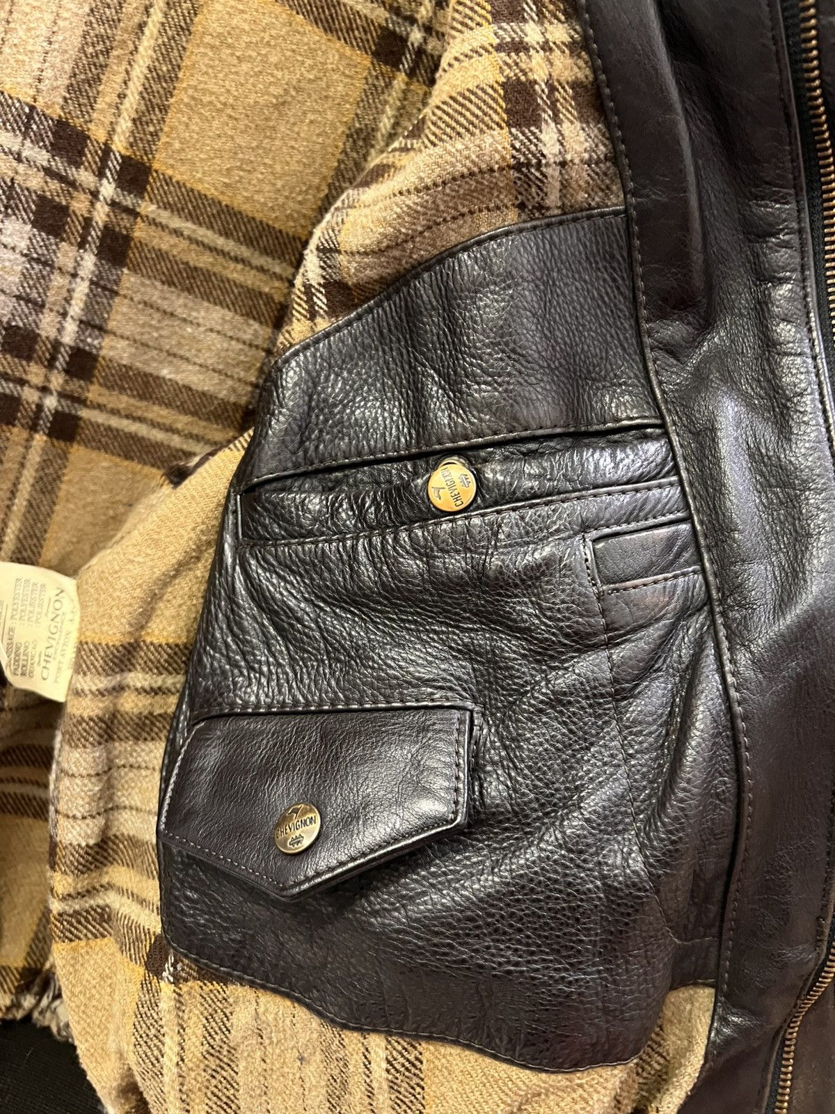 Chevignon × Vintage Chevignon super vintage retro black leather jacket Size US XL / EU 56 / 4 - 10 Thumbnail