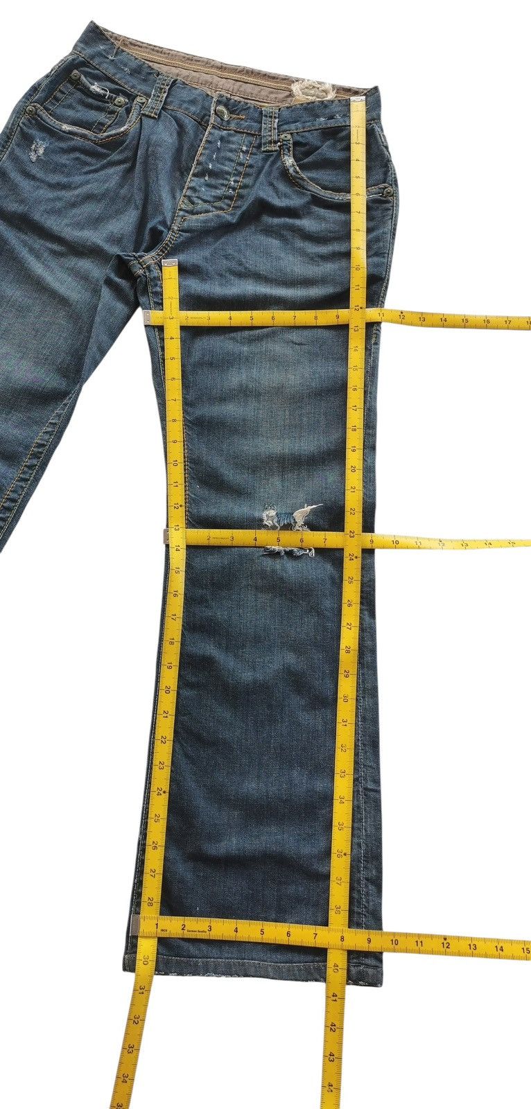 Stitch's Jeans Stitch jeans flared bootcuts distressed denim jeans▪️ 30x30.5 Size US 30 / EU 46 - 9 Thumbnail